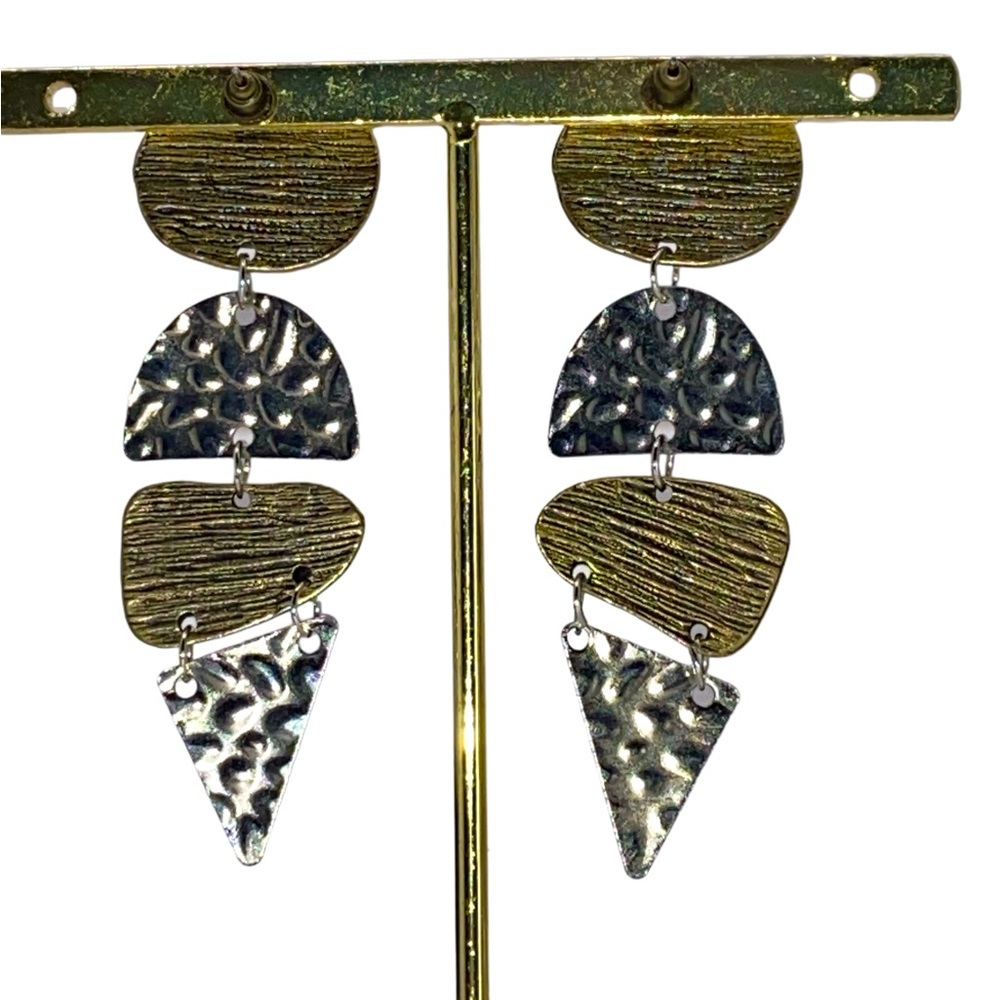 Blue Stone Dangle Drop Earrings - image 3